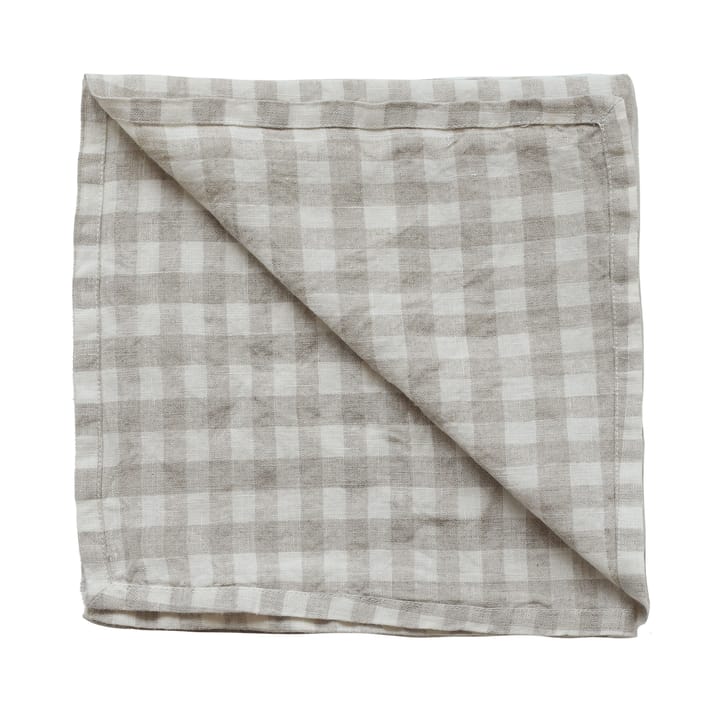 Toalha de cozinha xadrez Gingham 70x50 cm - Natural - Tell Me More