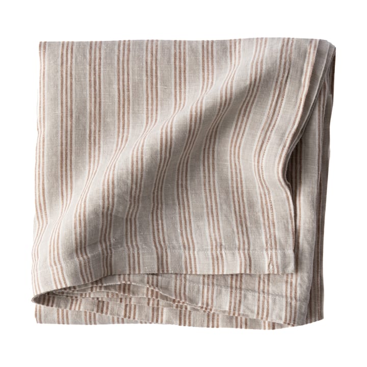 Toalha de mesa de linho 175x175 cm - Hazelnut Stripe - Tell Me More