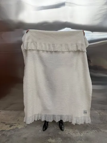 Fingal manta de lã - Solid off white-natural, 130x170 cm - Tinted