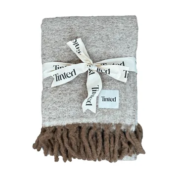 Fridh manta de mohair - Castanho-off white, 130x170 cm - Tinted
