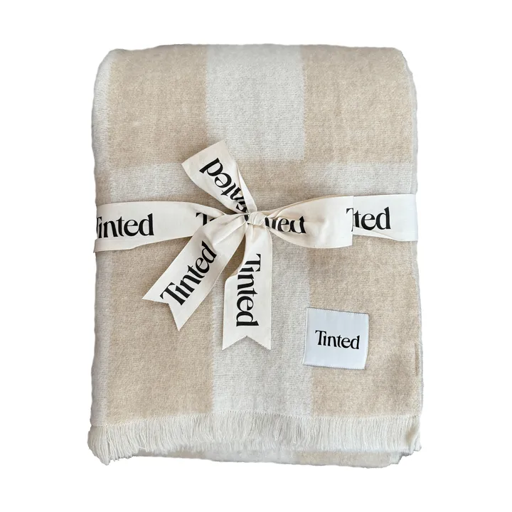 Hallin manta de mohair - Bege-off white, 130x170 cm - Tinted