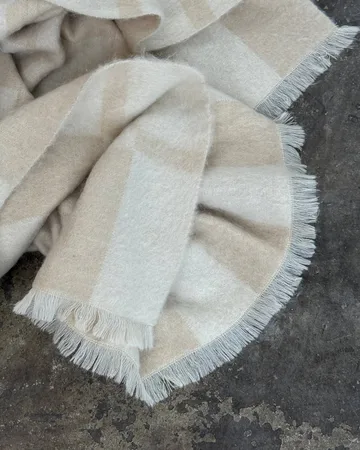 Hallin manta de mohair - Bege-off white, 130x170 cm - Tinted