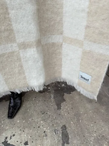 Hallin manta de mohair - Bege-off white, 130x170 cm - Tinted