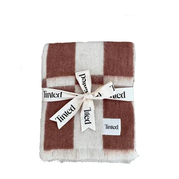 Hallin manta de mohair - Off white-ferrugem, 130x170 cm - Tinted