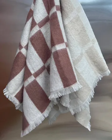 Hallin manta de mohair - Off white-ferrugem, 130x170 cm - Tinted