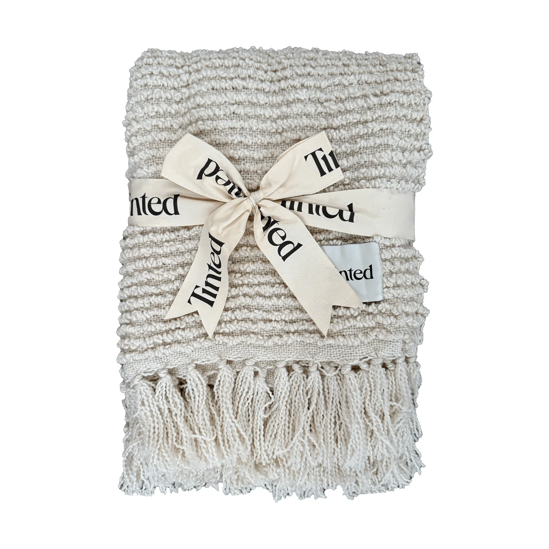 Janzen manta de bouclé, Solid off white-natural, 130x170 cm Tinted