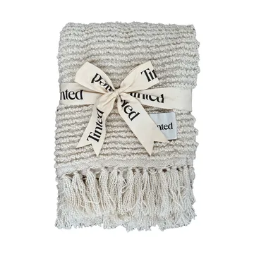 Janzen manta de bouclé - Solid off white-natural, 130x170 cm - Tinted