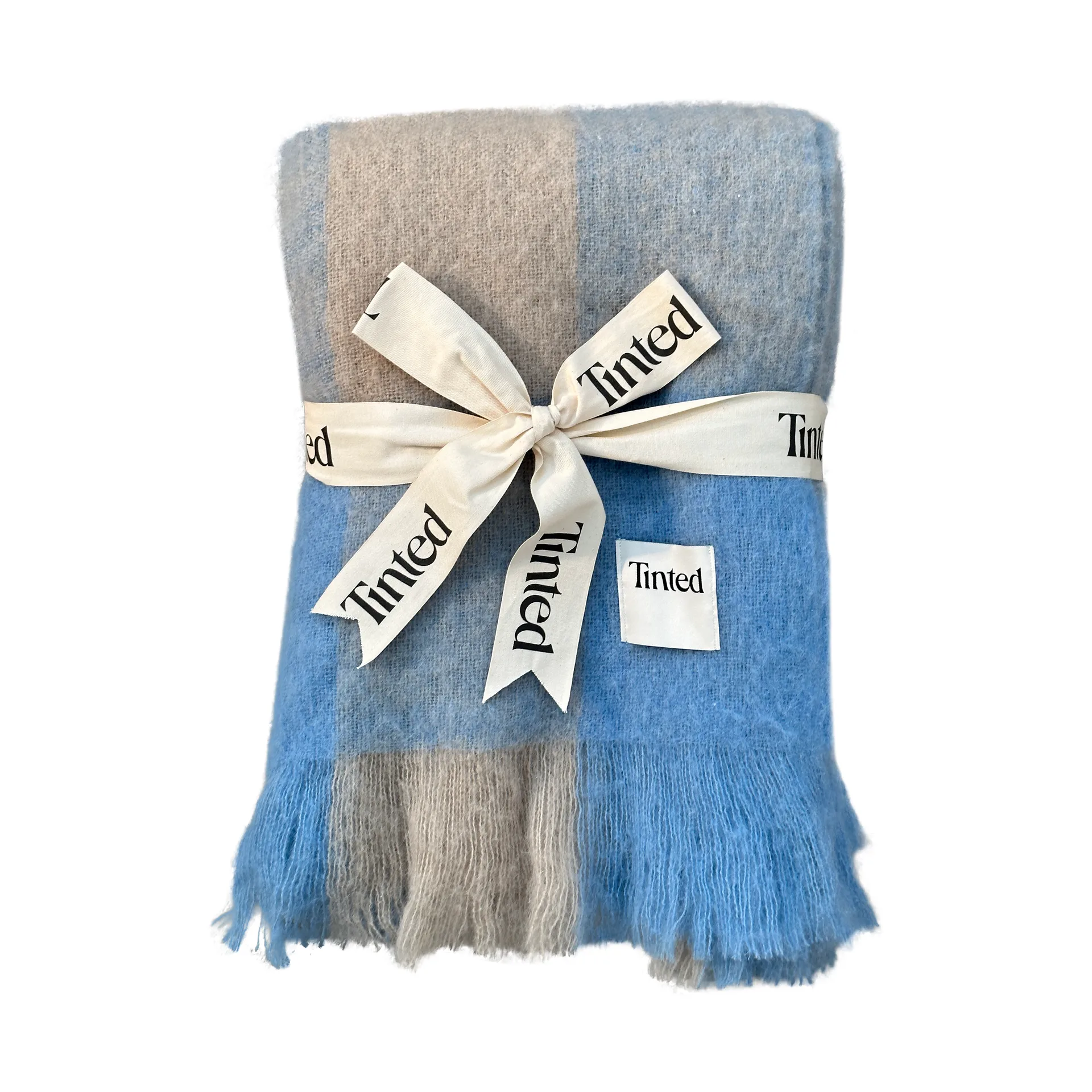 Manta de lã Ahlblom 130x170 cm, Beige-blue Tinted