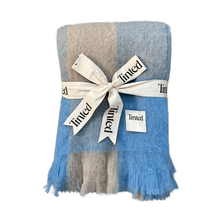 Manta de lã Ahlblom 130x170 cm - Beige-blue - Tinted