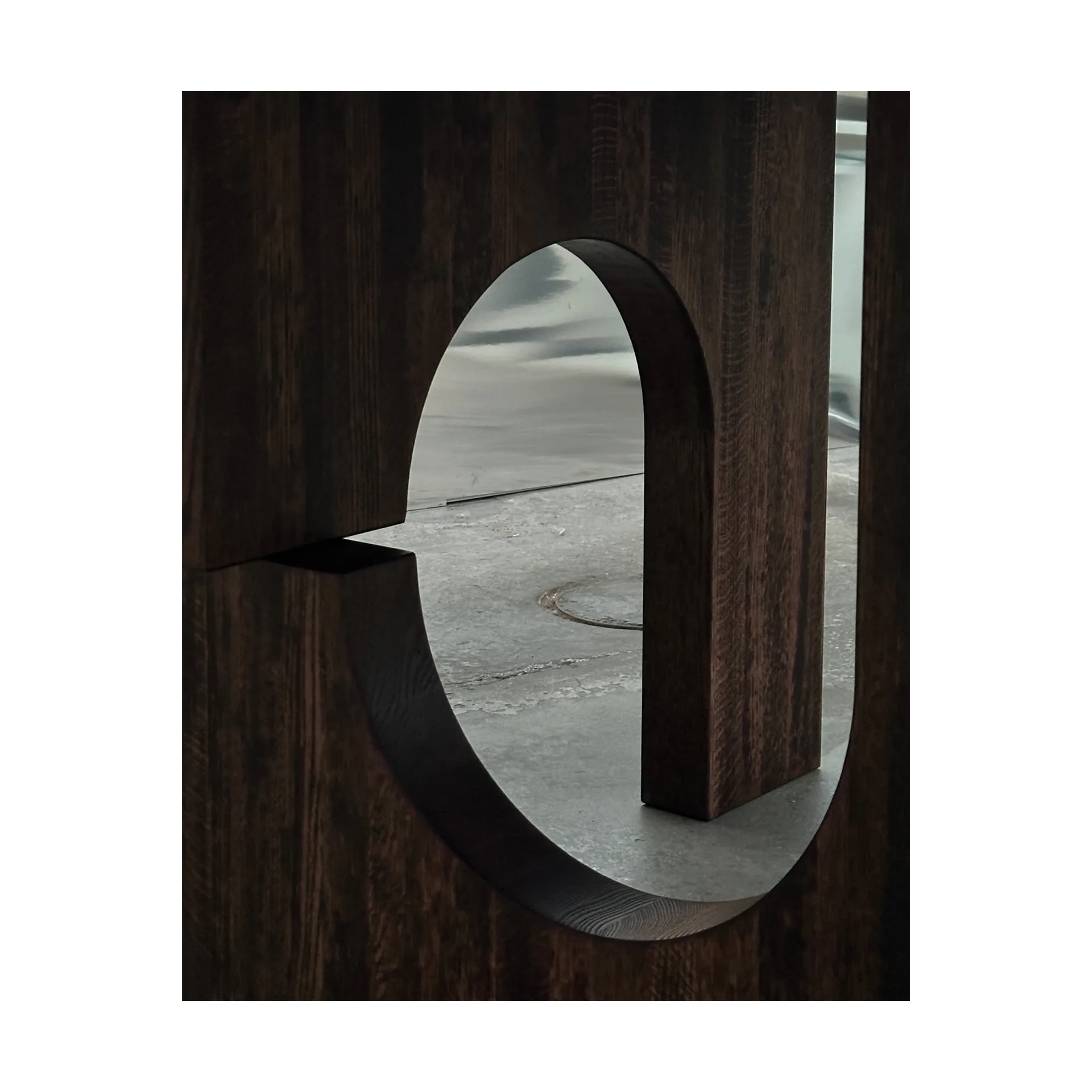 Sanders mesa de jantar Ø160 cm, Carvalho tingido escuro Tinted