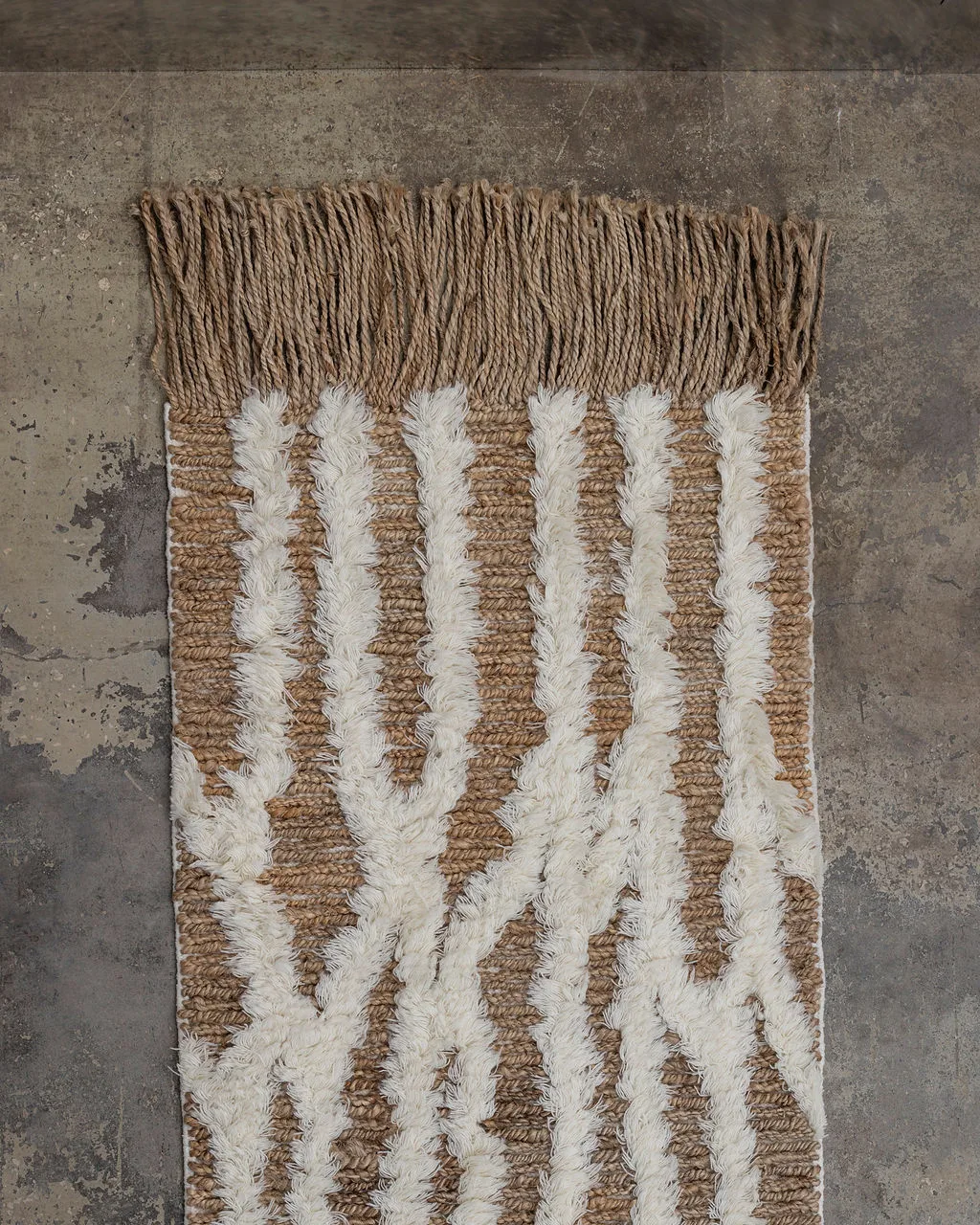 Tapete de entrada de juta Wahl 80x250 cm, Brown-offwhite Tinted