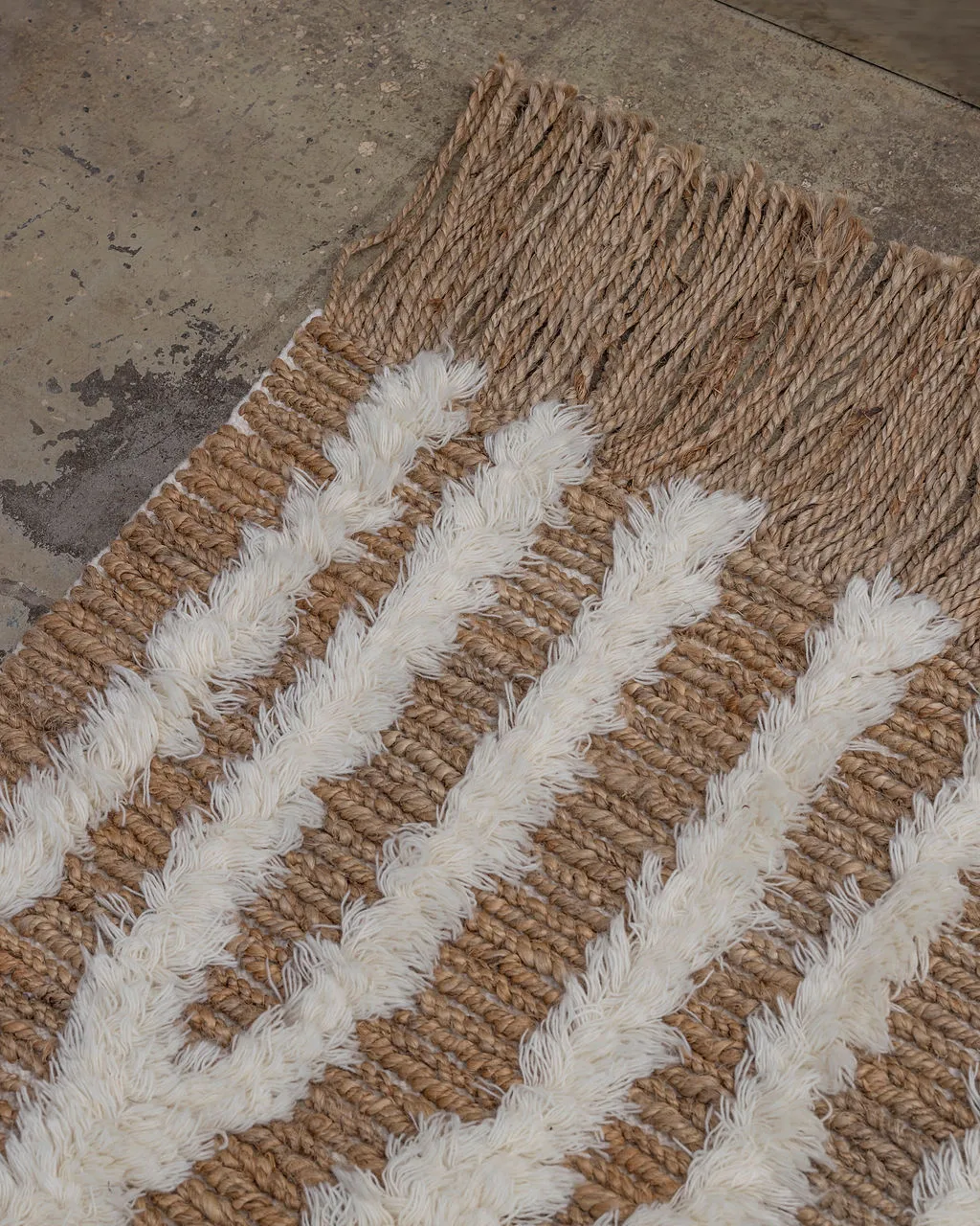 Tapete de entrada de juta Wahl 80x350 cm, Brown-offwhite Tinted