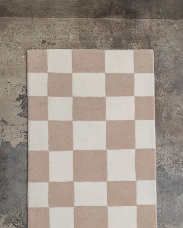 Tapete de entrada de lã Hafstrom 80x250 cm - Beige-white - Tinted