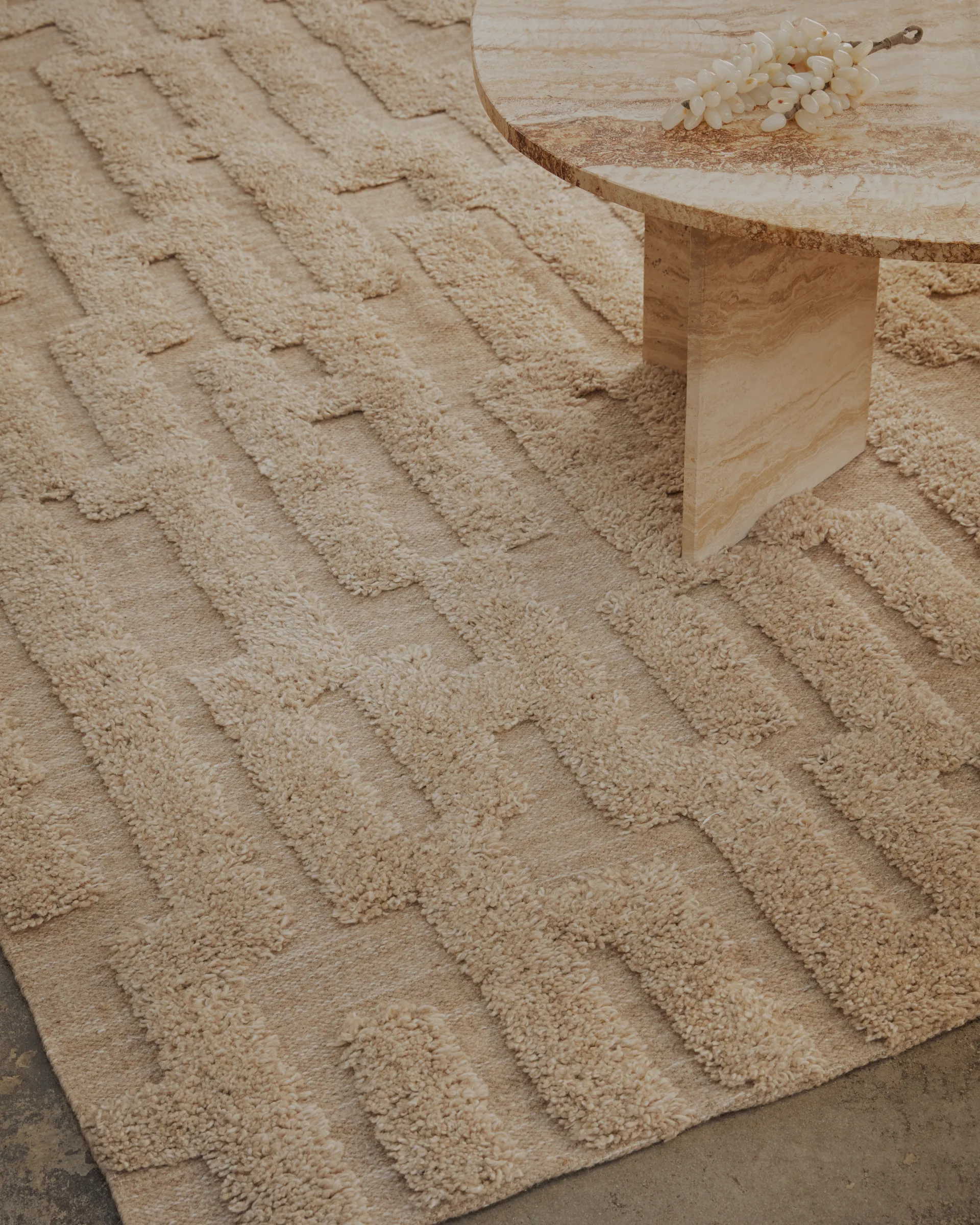Tapete de lã Bielke 200x300 cm, Beige-melange Tinted