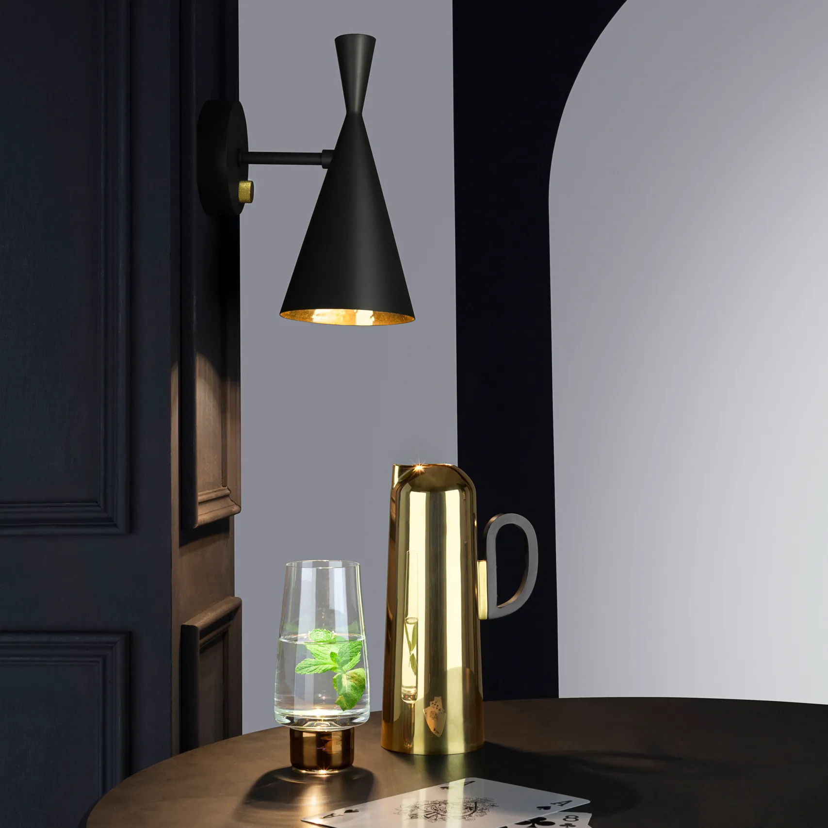 Beat candeeiro de parede , Preto Tom Dixon