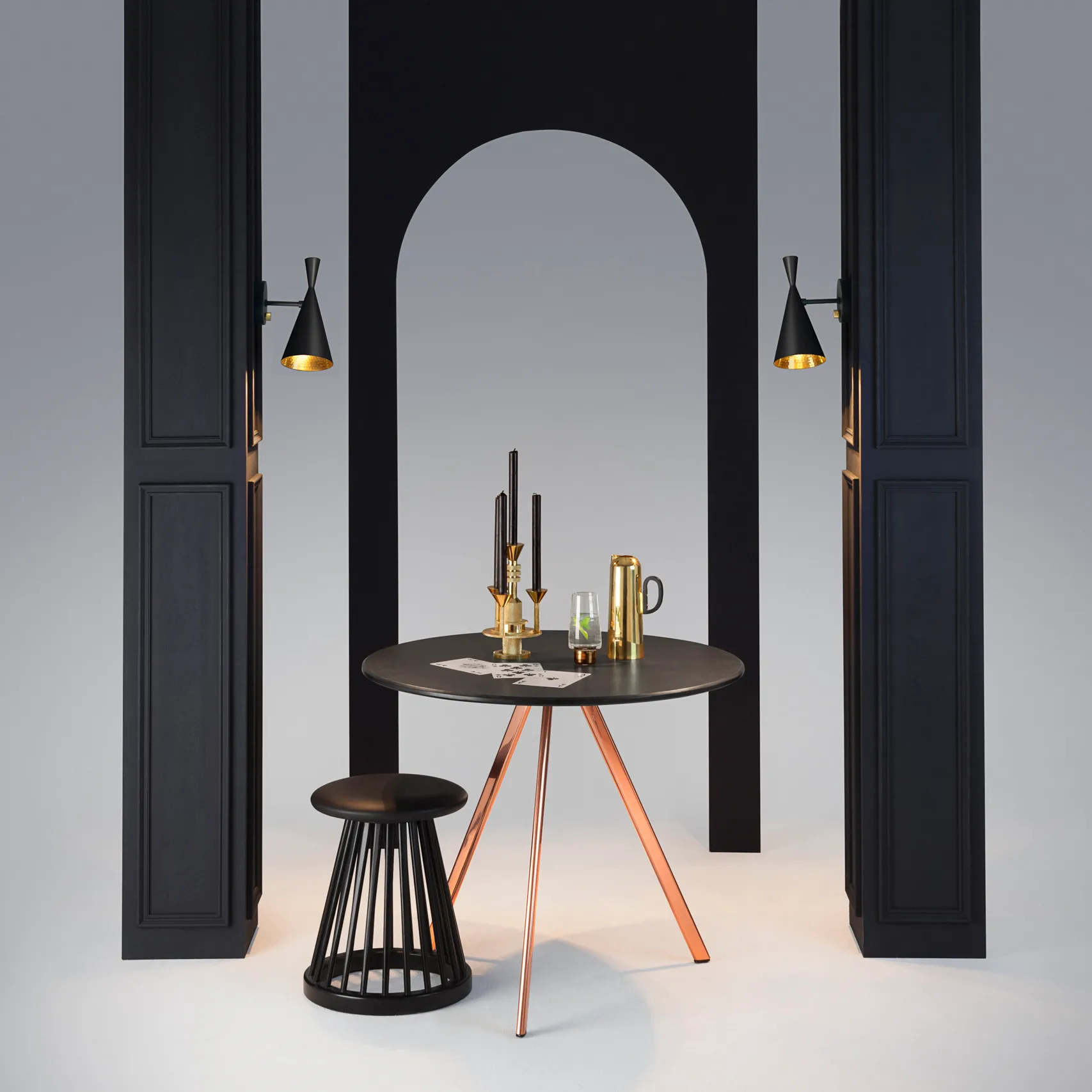 Beat candeeiro de parede , Preto Tom Dixon