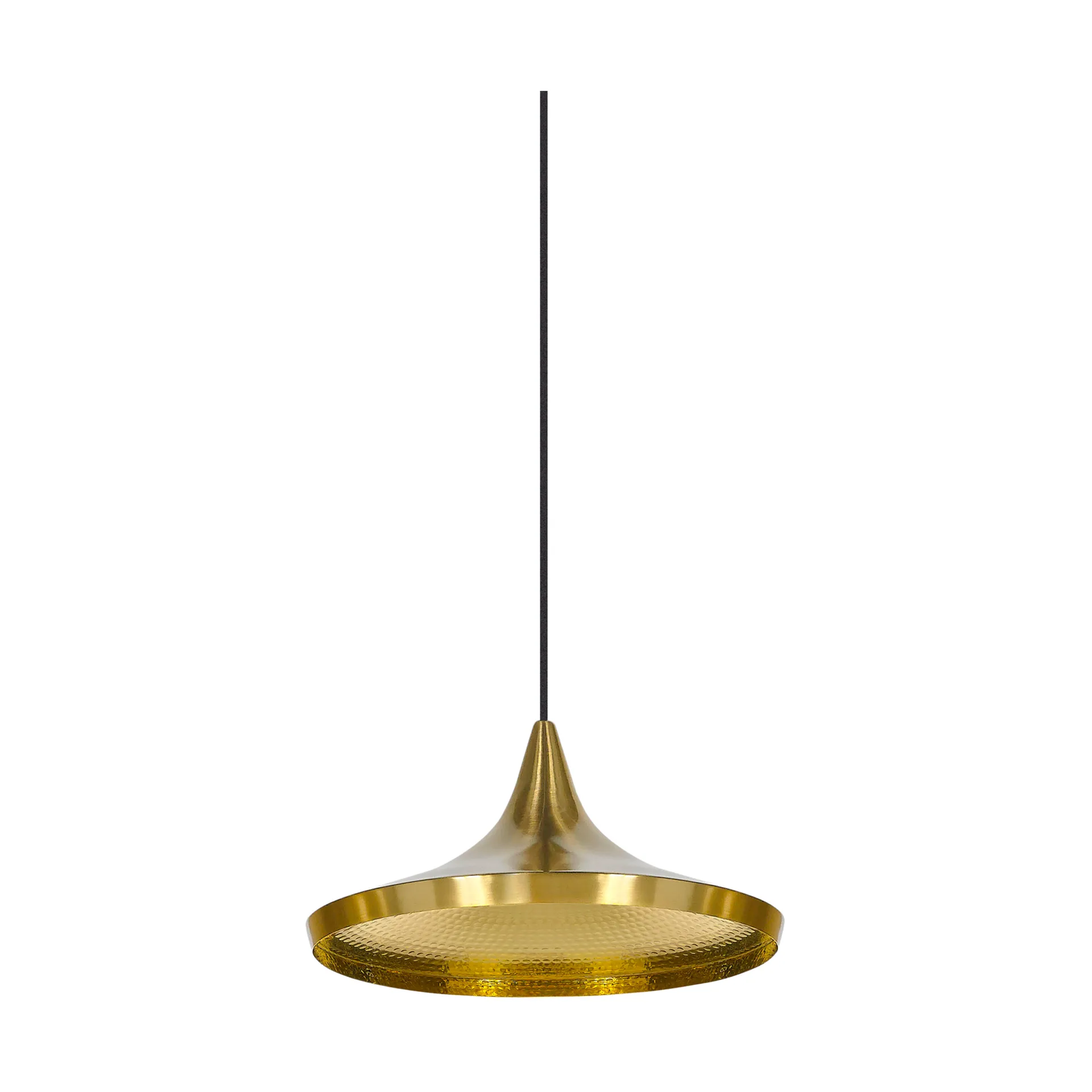 Beat Wide candeeiro suspenso LED Ø36 cm, Latão Tom Dixon