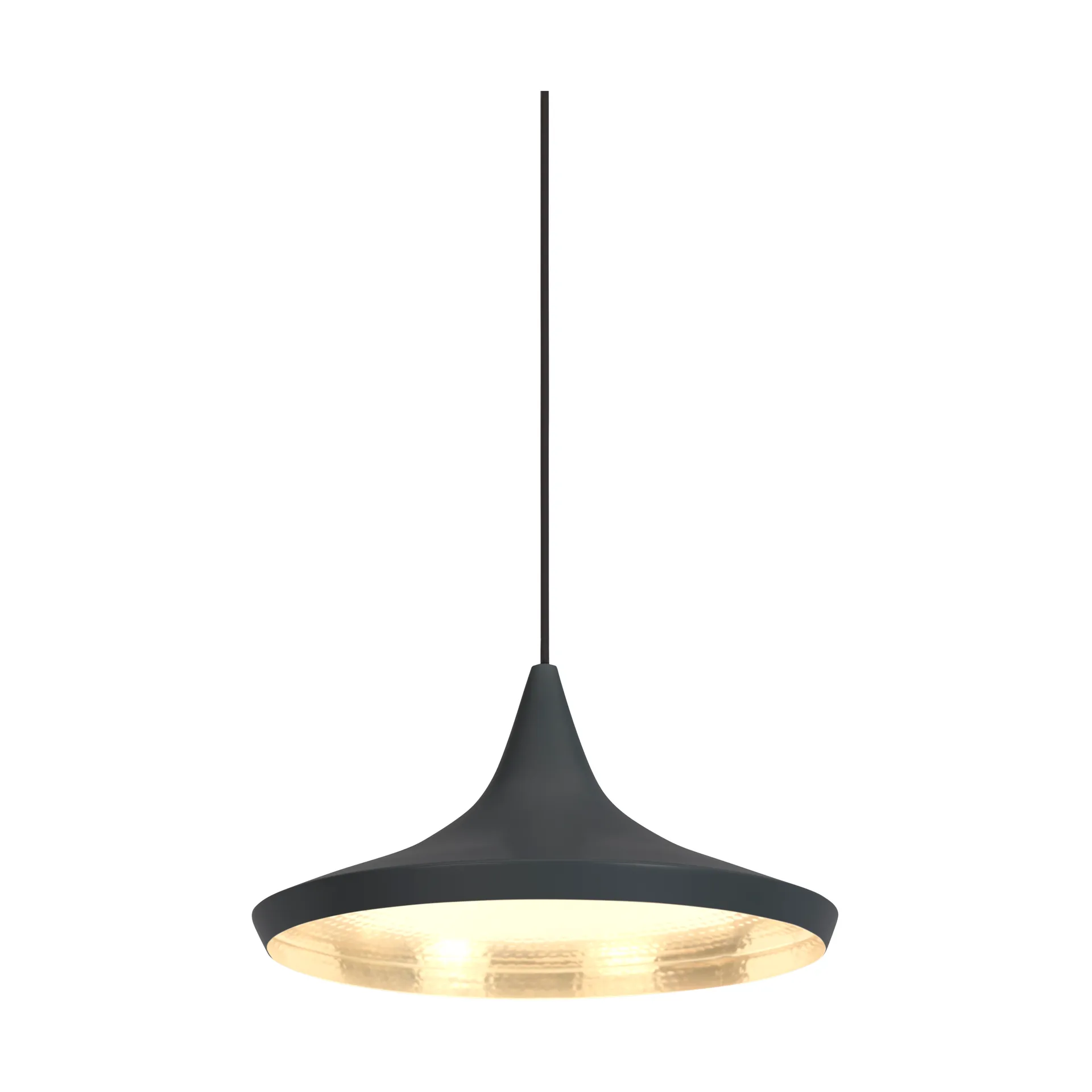 Beat Wide candeeiro suspenso LED Ø36 cm, Preto Tom Dixon