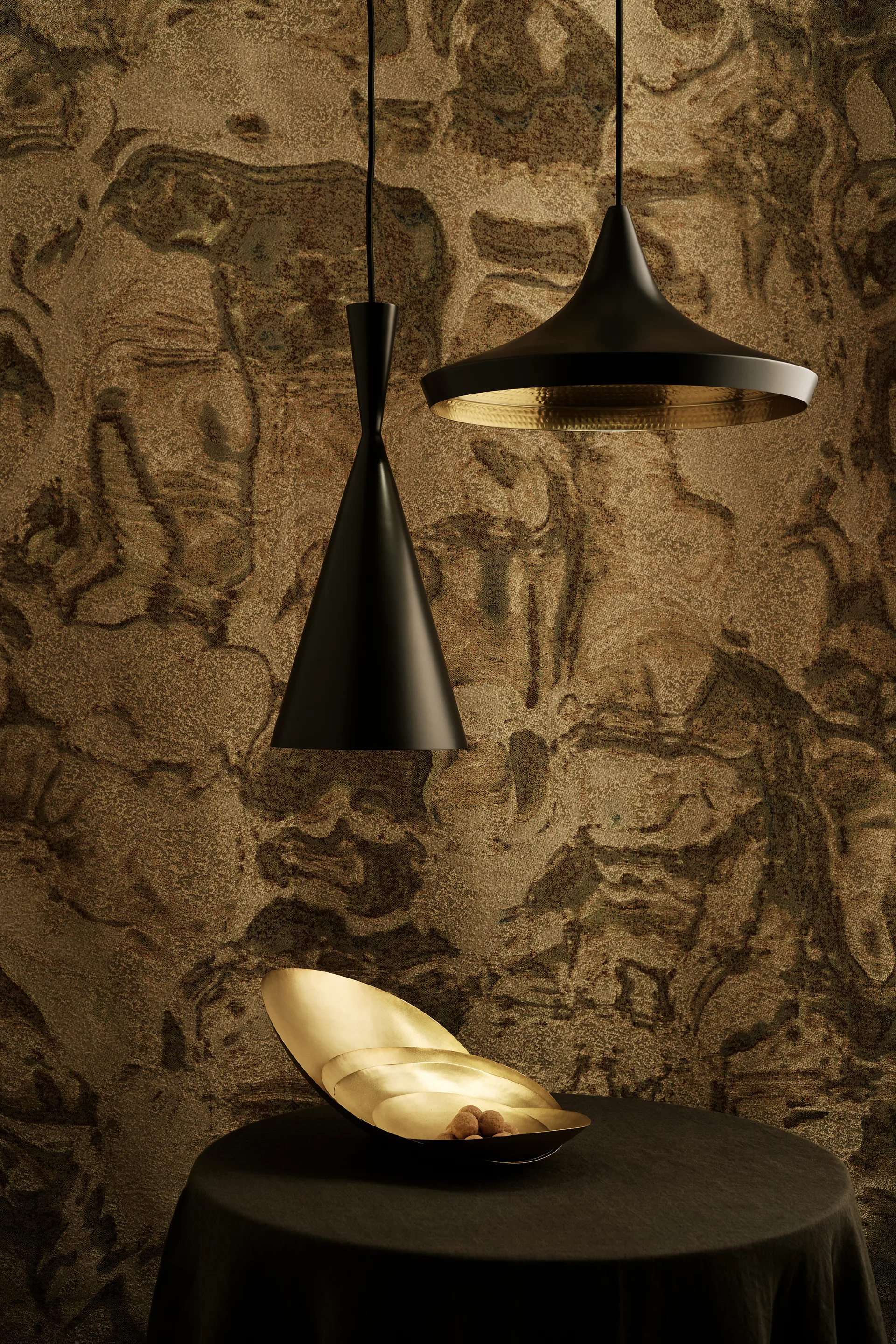 Beat Wide candeeiro suspenso LED Ø36 cm, Preto Tom Dixon