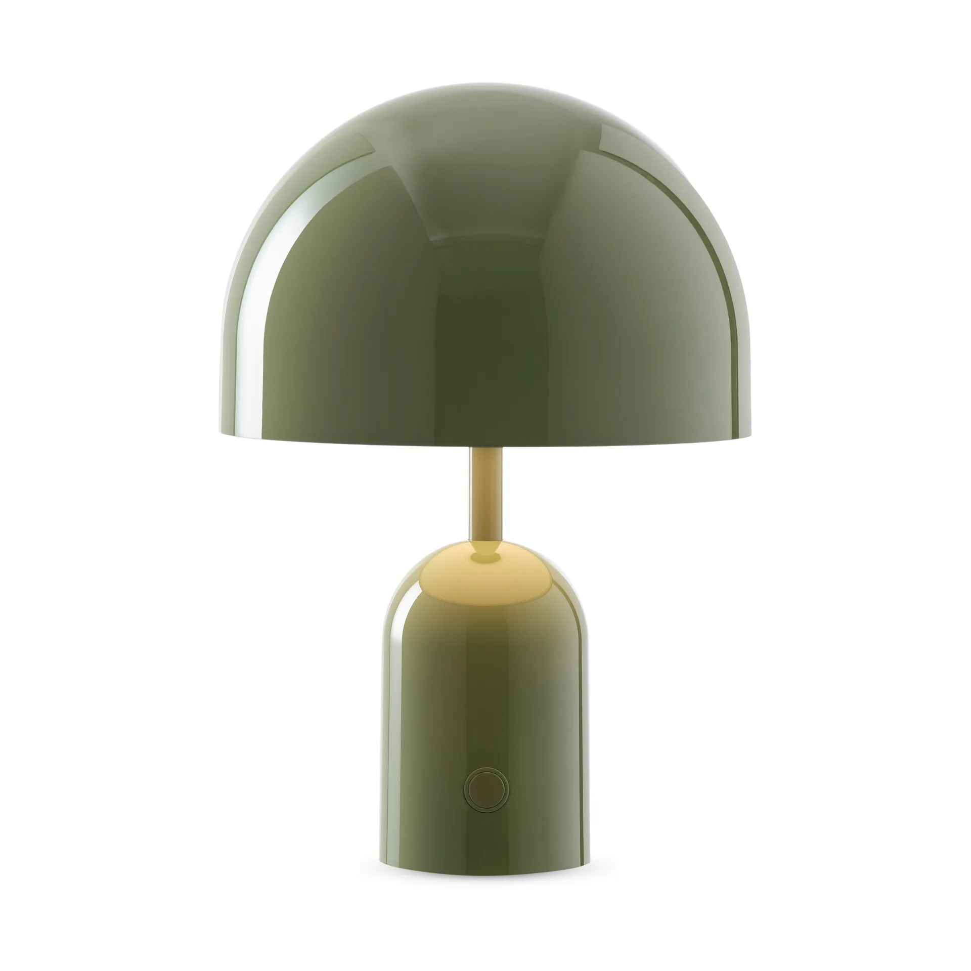 Bell candeeiro de mesa LED portátil 28 cm, Musgo Tom Dixon