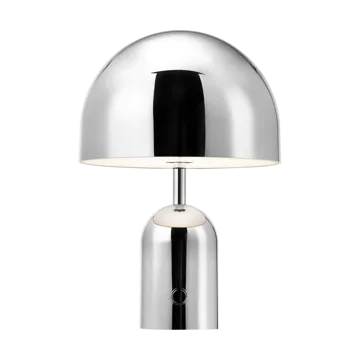 Bell candeeiro de mesa LED portátil 28 cm - Prateado - Tom Dixon