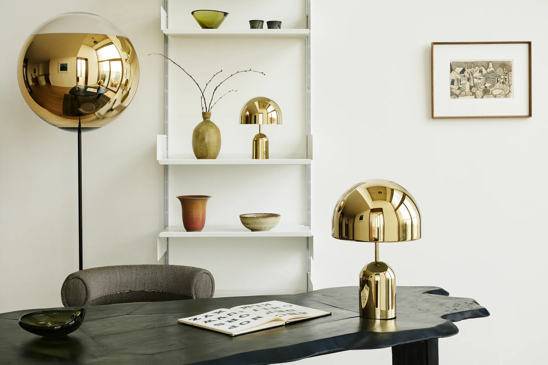 Bell Portable candeeiro de mesa , Dourado Tom Dixon