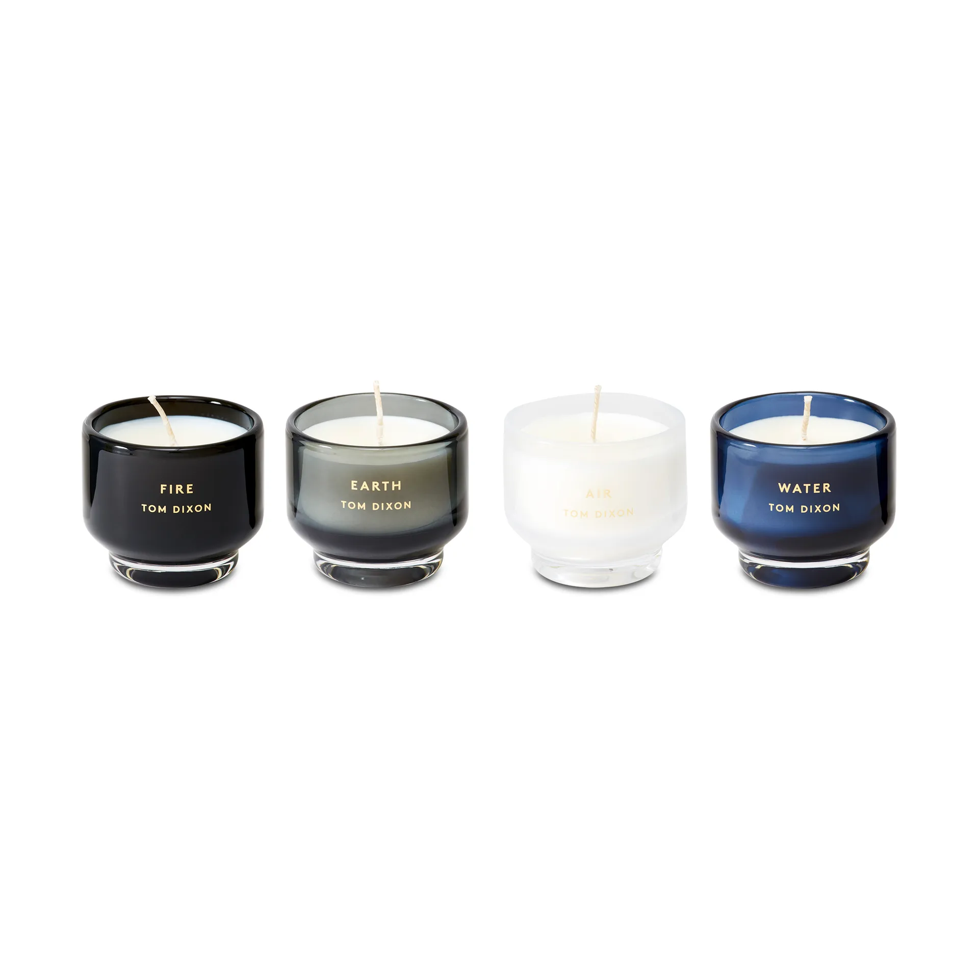 Elements conjunto de velas aromáticas para oferta 4 peças, Ar/ Fogo/ Água/ Terra Tom Dixon