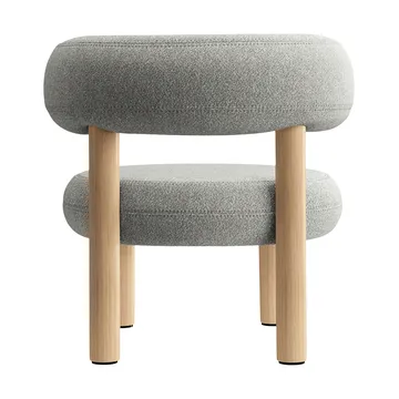 Fat poltrona  - Brushed natural wood & natural alpine boucle - Tom Dixon