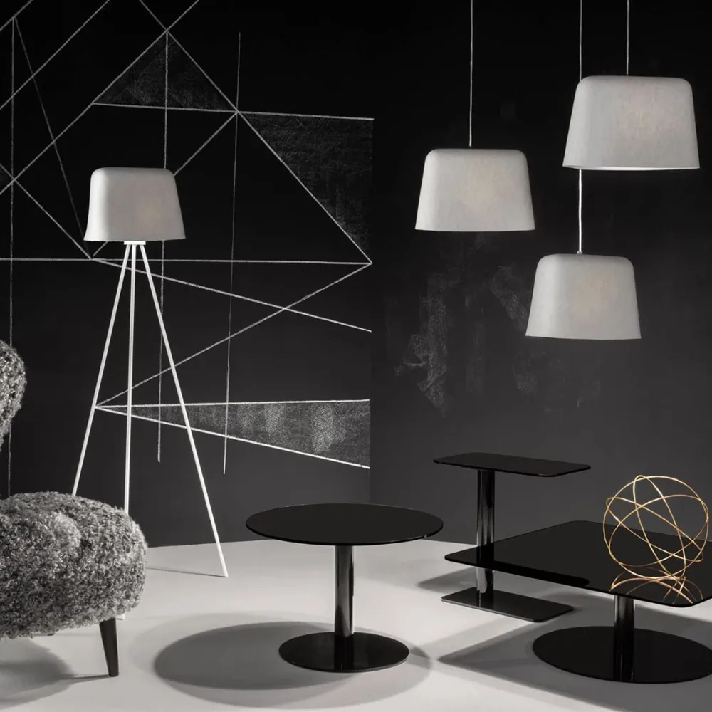 Flash mesa de centro Ø60 cm, Preto-preto suporte Tom Dixon