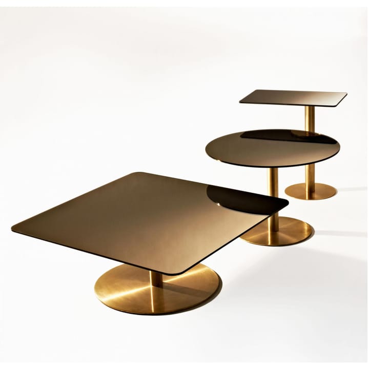 Flash mesa de centro 80x80 cm, Estrutura de cobre e latão Tom Dixon