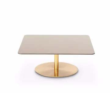 Flash mesa de centro 80x80 cm - Estrutura de cobre e latão - Tom Dixon