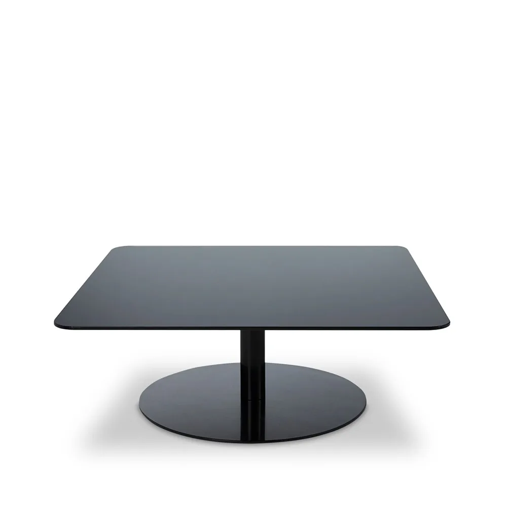 Flash mesa de centro 80x80 cm, Vidro espelhado preto-base preta Tom Dixon