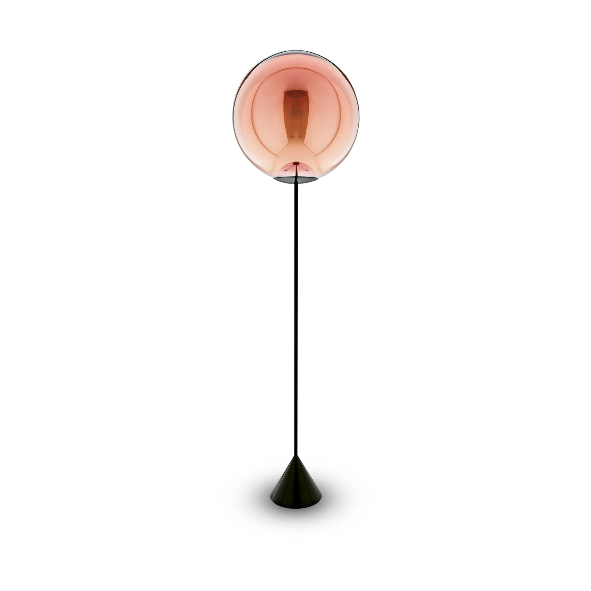 Globe Cone slim candeeiro de pé LED 180 cm, Cobre Tom Dixon