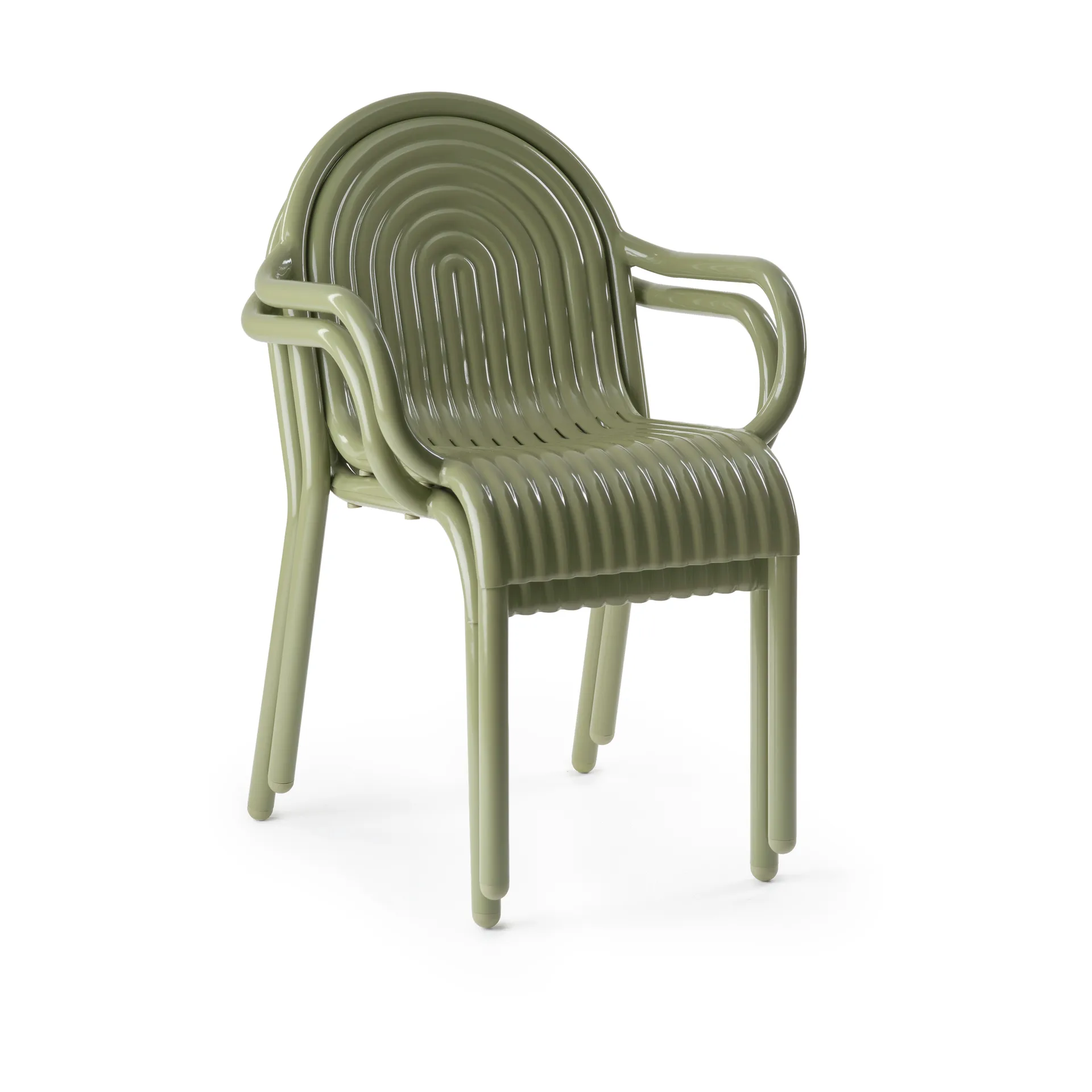 Groove cadeira com braços, Musgo Tom Dixon