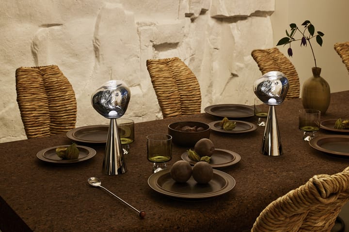 Melt candeeiro de mesa LED portátil 28,5 cm, Prateado Tom Dixon
