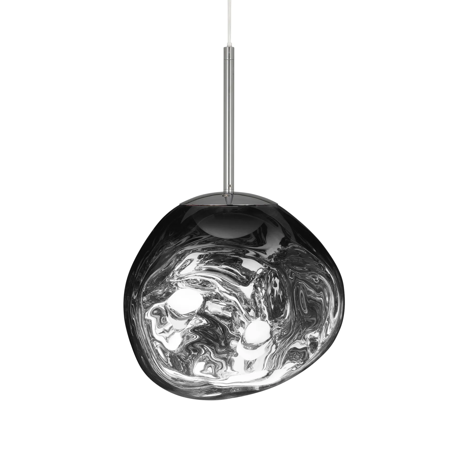 Melt candeeiro suspenso LED, Chrome (cromo), mini 27x28 cm Tom Dixon