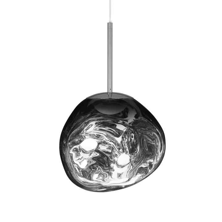 Melt candeeiro suspenso LED - Chrome (cromo), mini 27x28 cm - Tom Dixon