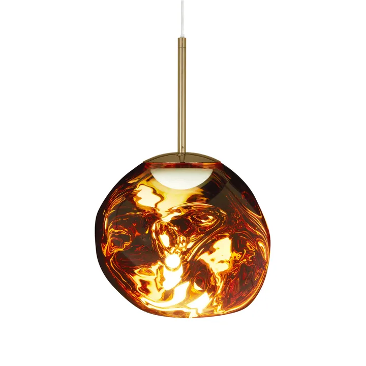 Melt candeeiro suspenso LED - Gold (dourado), mini 27x28 cm - Tom Dixon