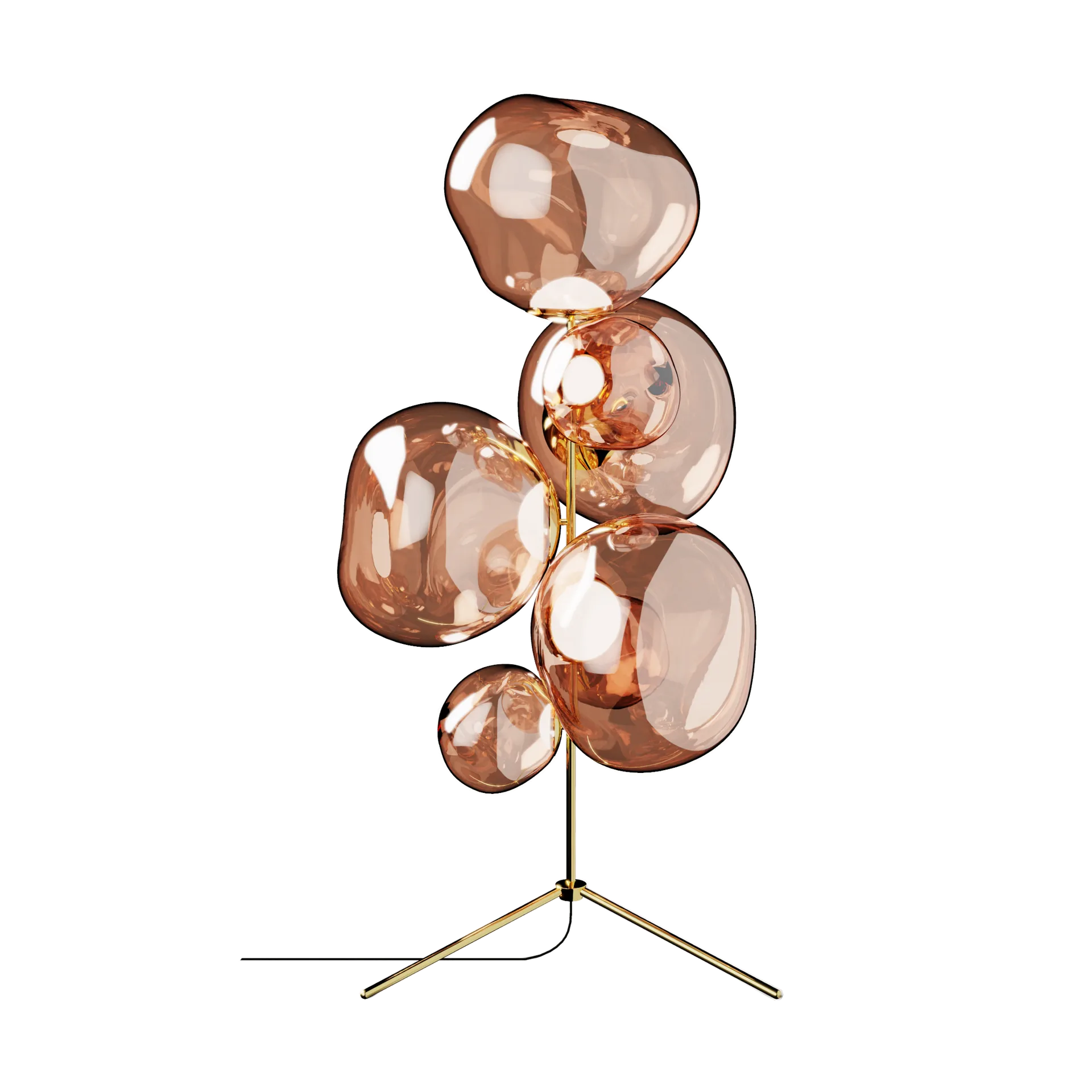Melt Chandelier candeeiro de pé LED 175 cm, Cobre Tom Dixon