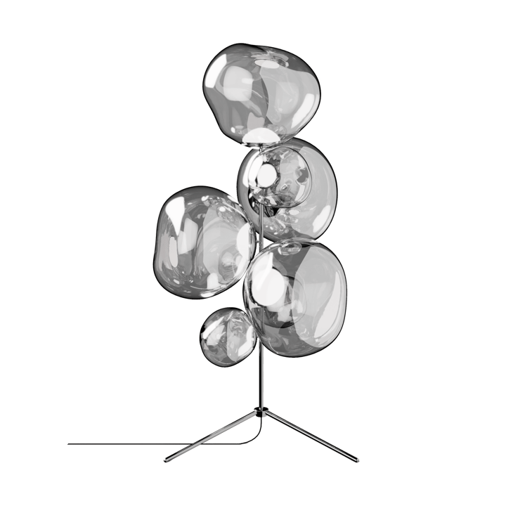 Melt Chandelier candeeiro de pé LED 175 cm - Prateado - Tom Dixon