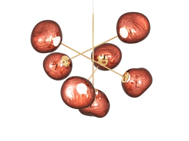 Melt Chandelier grande candeeiro de teto LED 196 cm, Cobre Tom Dixon