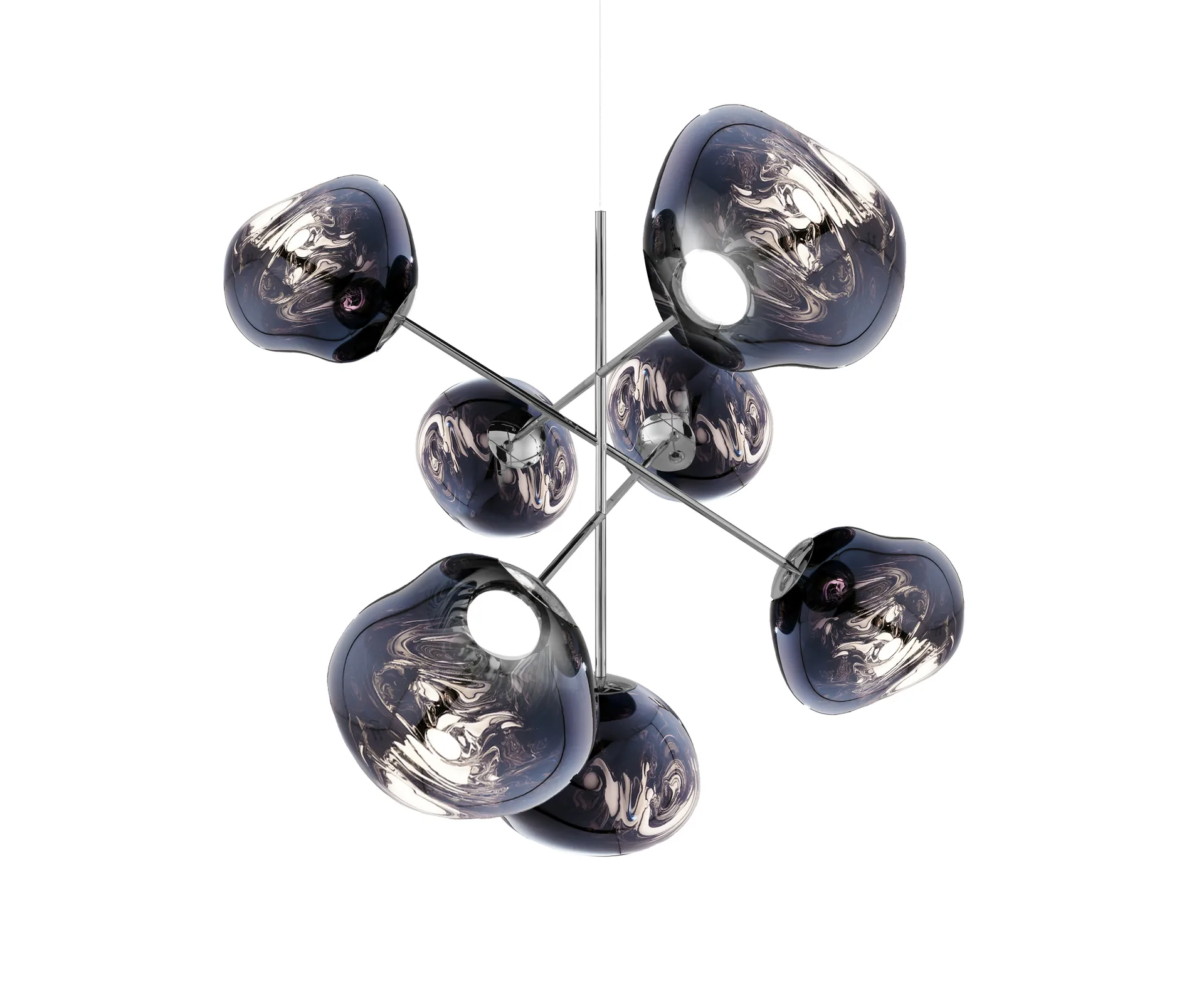 Melt Chandelier grande candeeiro de teto LED 196 cm, Fumo Tom Dixon