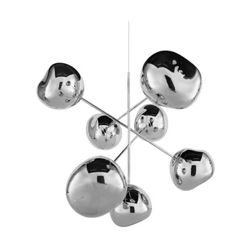 Melt Chandelier grande candeeiro de teto LED 196 cm - Prateado - Tom Dixon