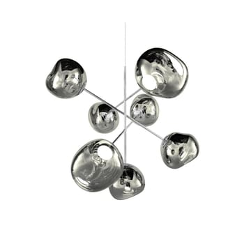 Melt Chandelier grande candeeiro de teto LED 196 cm - Prateado - Tom Dixon