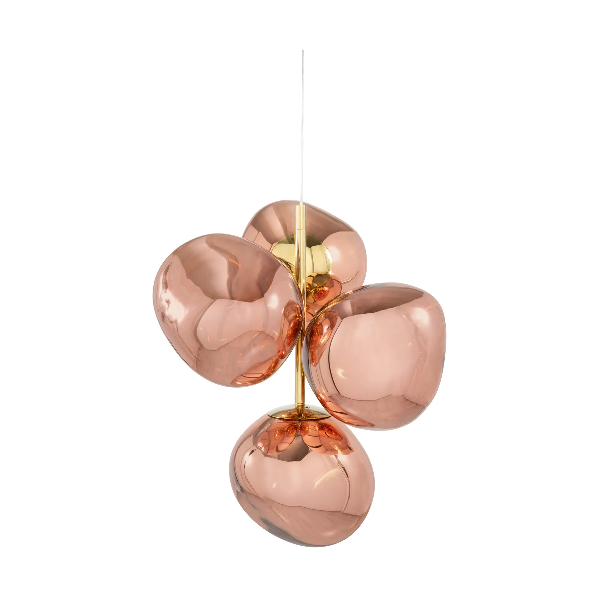 Melt Chandelier mini candelabro de teto LED 63,4 cm, Cobre Tom Dixon
