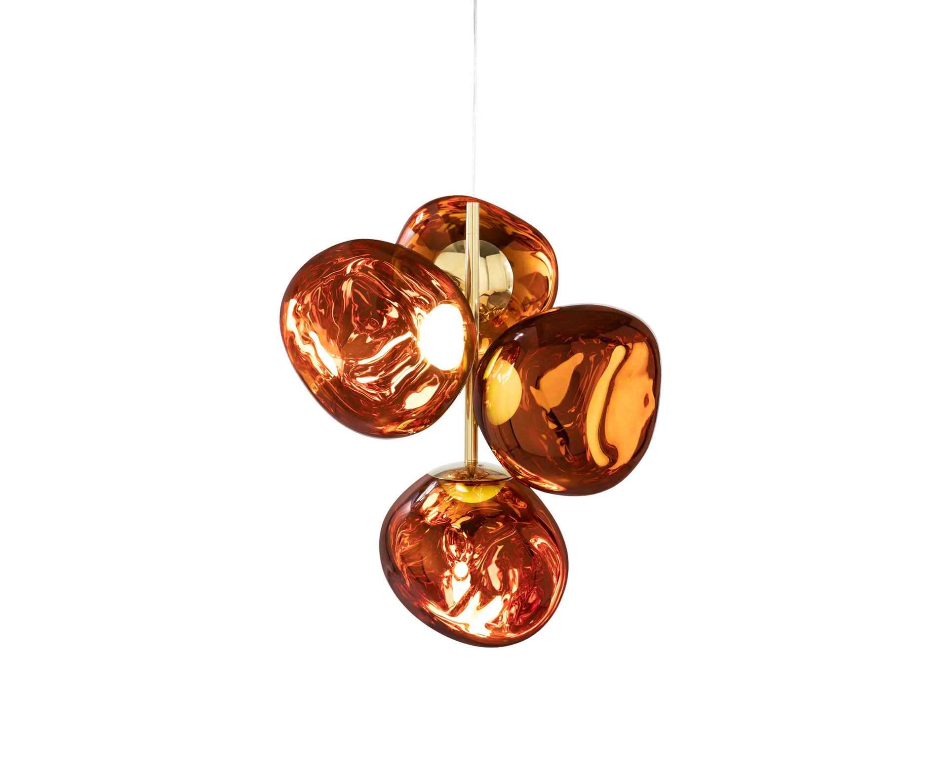Melt Chandelier mini candelabro de teto LED 63,4 cm, Cobre Tom Dixon