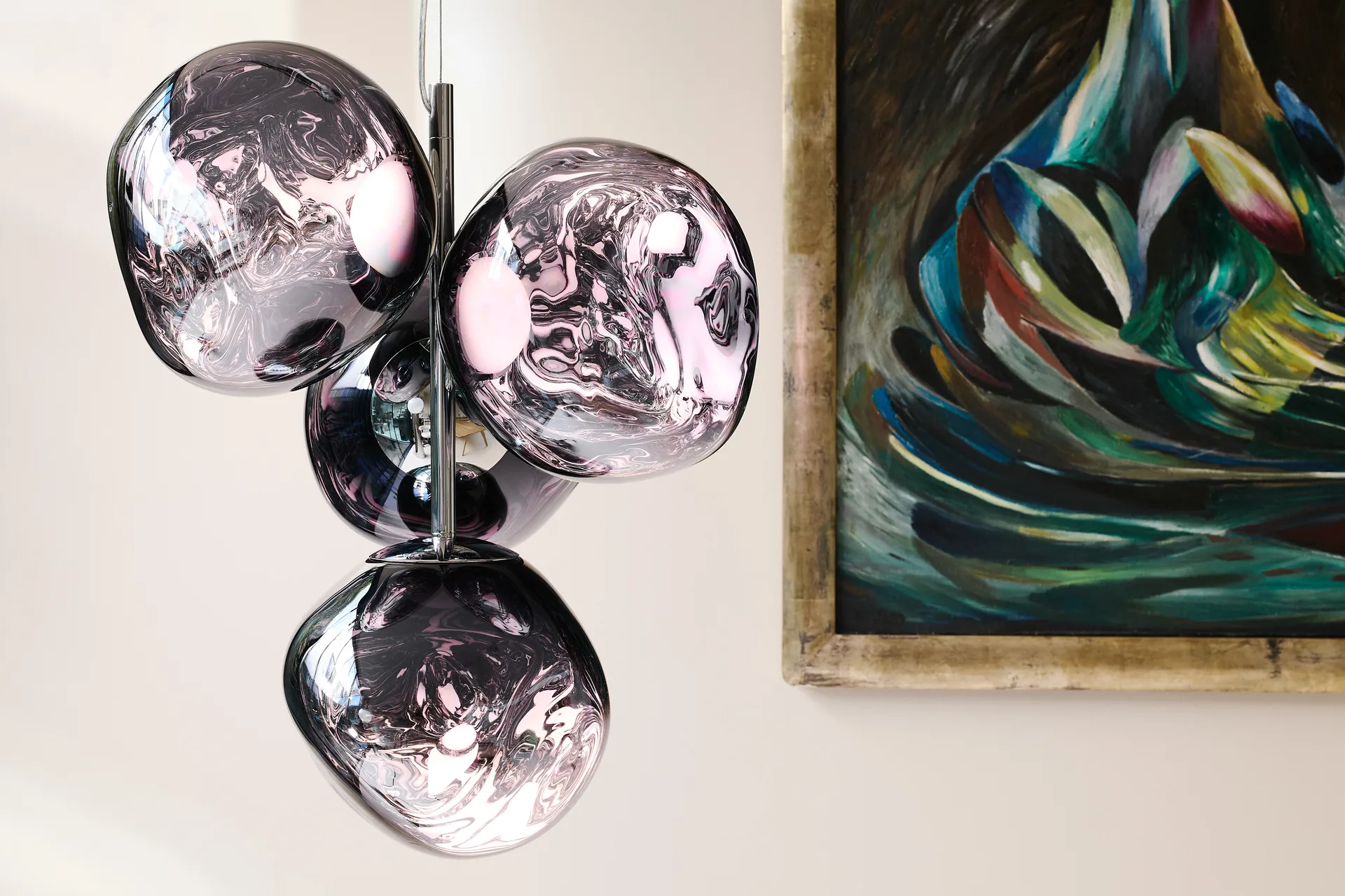 Melt Chandelier mini candelabro de teto LED 63,4 cm, Fumo Tom Dixon