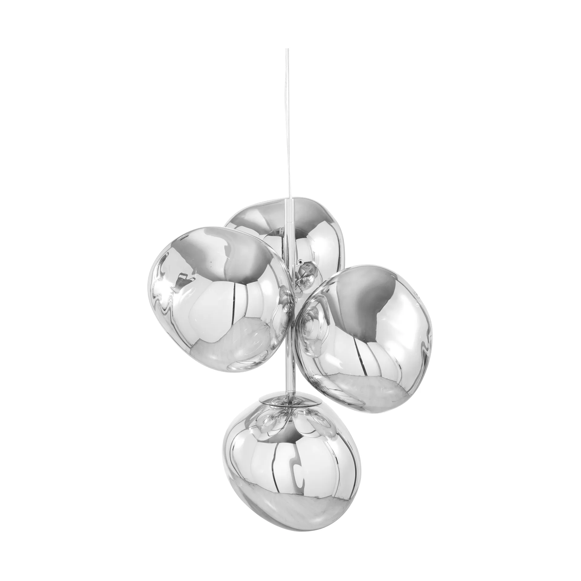 Melt Chandelier mini candelabro de teto LED 63,4 cm, Prateado Tom Dixon