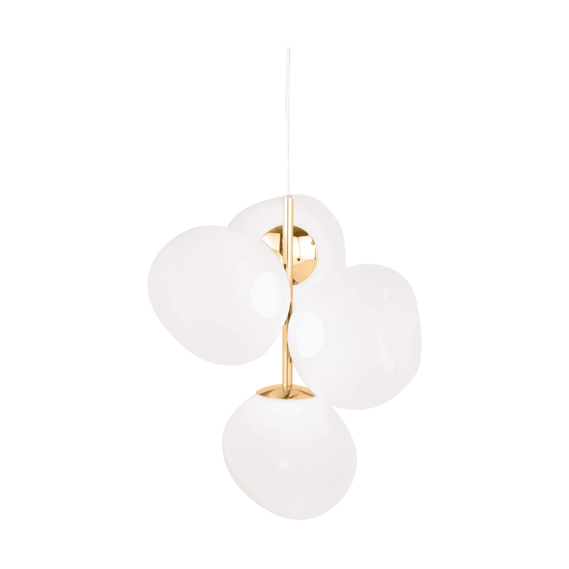 Melt Chandelier pequeno candeeiro de teto LED 103 cm, Ópalo-dourado Tom Dixon