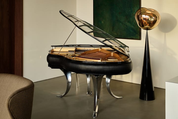 Melt Cone candeeiro de pé gordo LED 174,5 cm, Ouro Tom Dixon